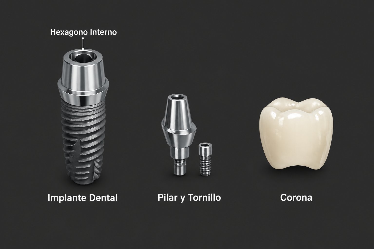 Componentes del implante dental