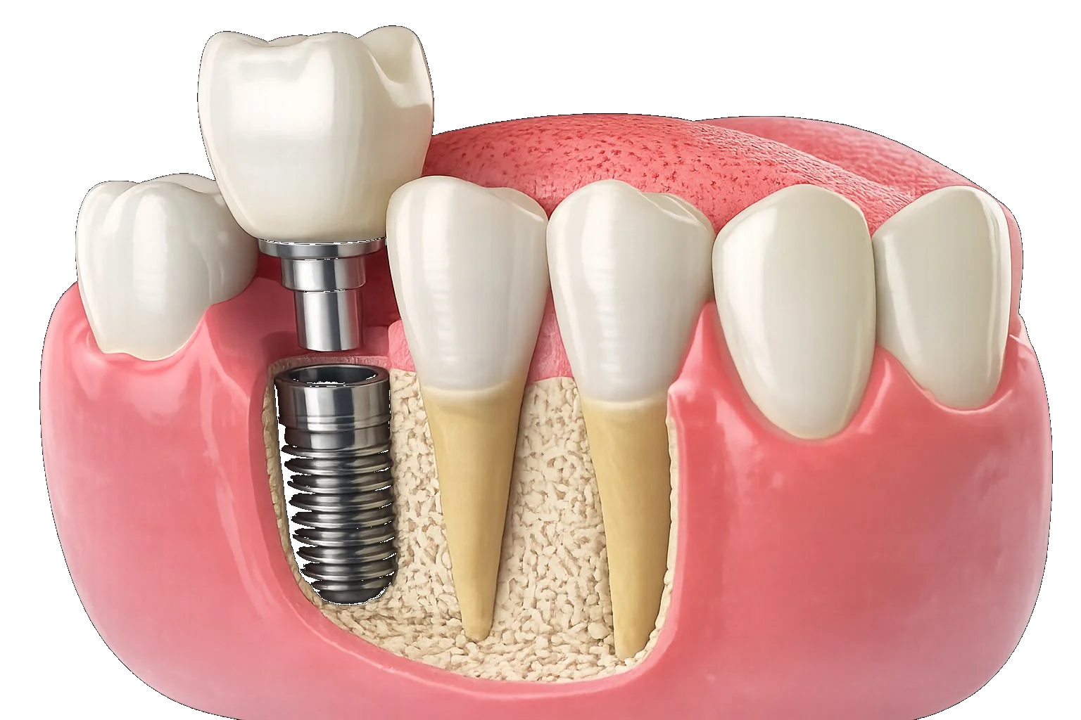 Implante dental en mandíbula